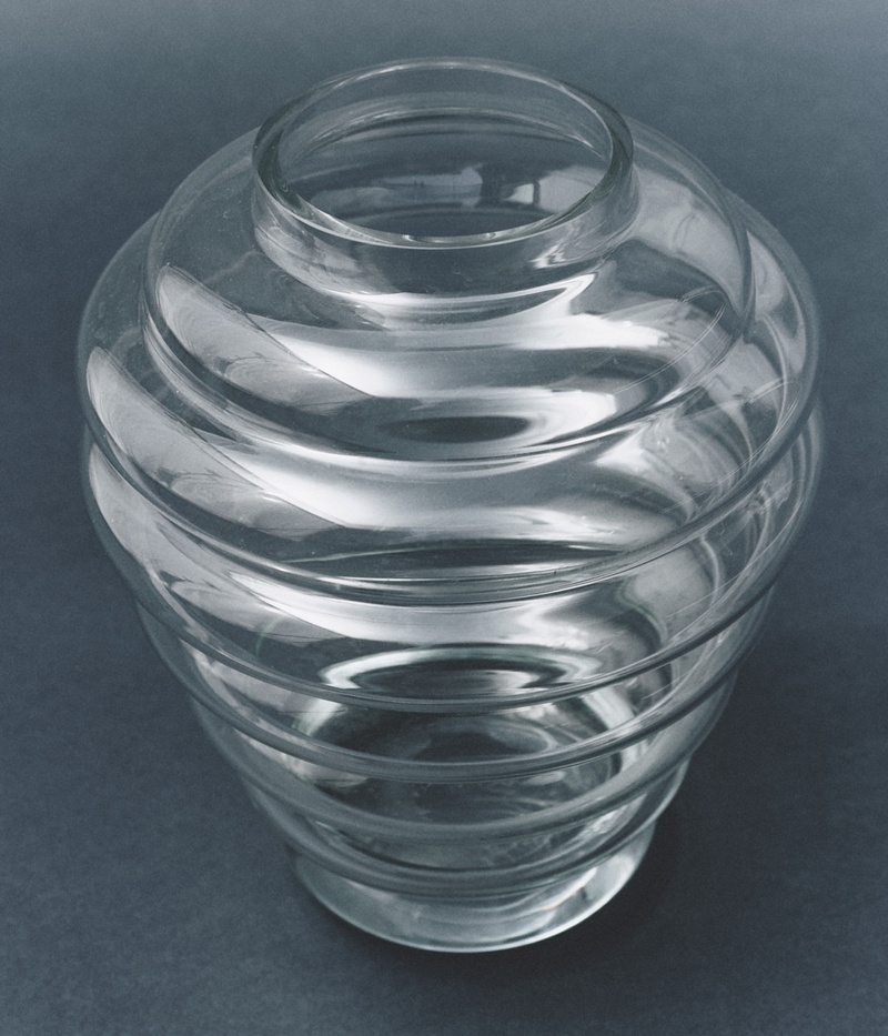 Ribbed Glass Vase