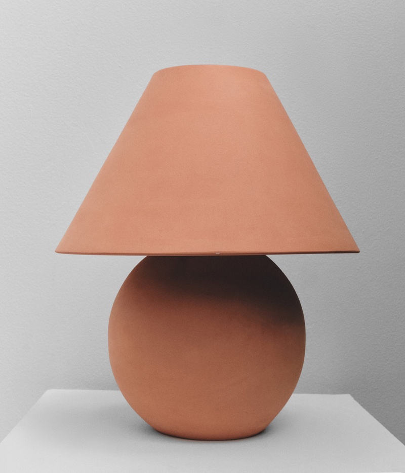 Terracotta Table Lamp, Natural