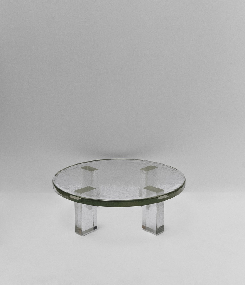Small Seeded Glass Coffee Table
