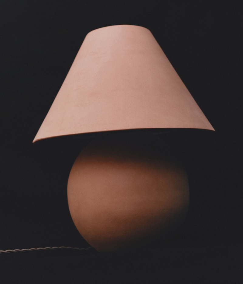 Terracotta Table Lamp, Natural