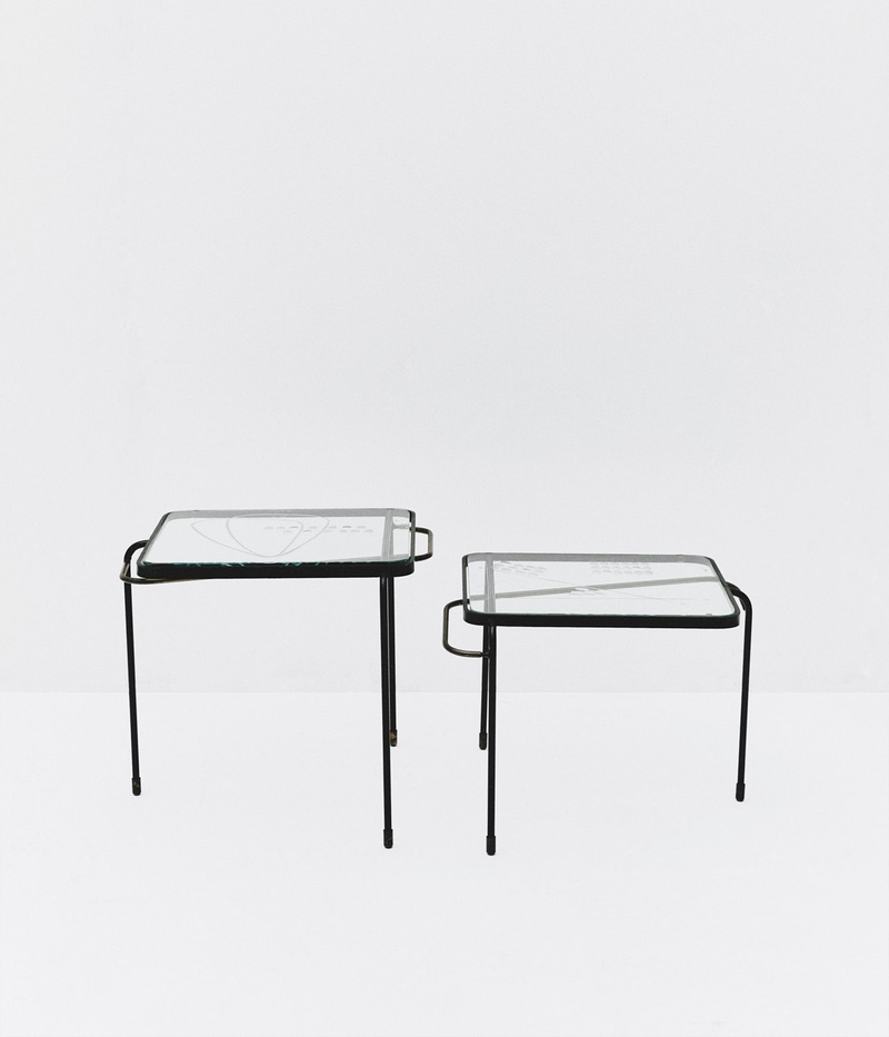 Pair of Nesting Side Tables