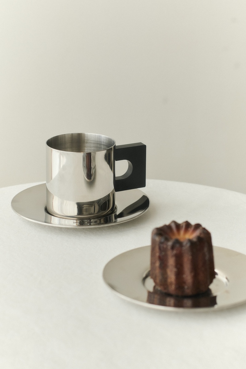 Metal Cup and Saucer