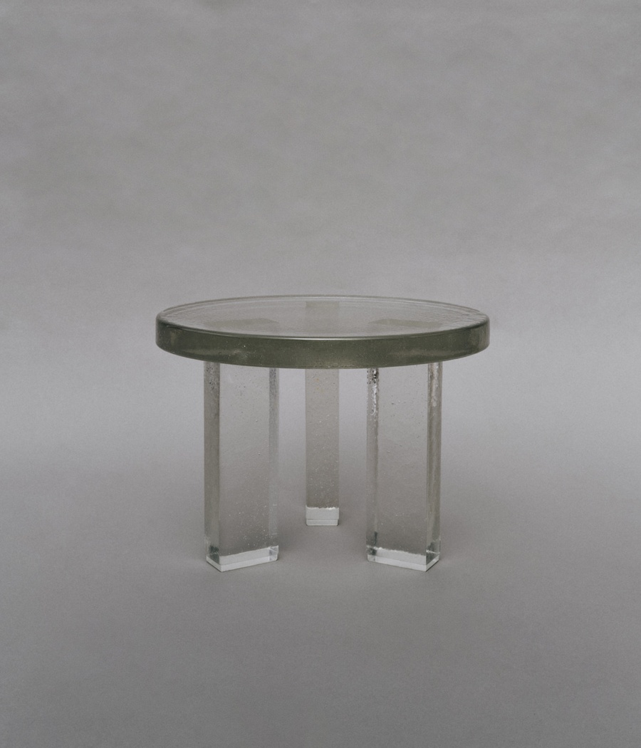 Small Seeded Glass Side Table