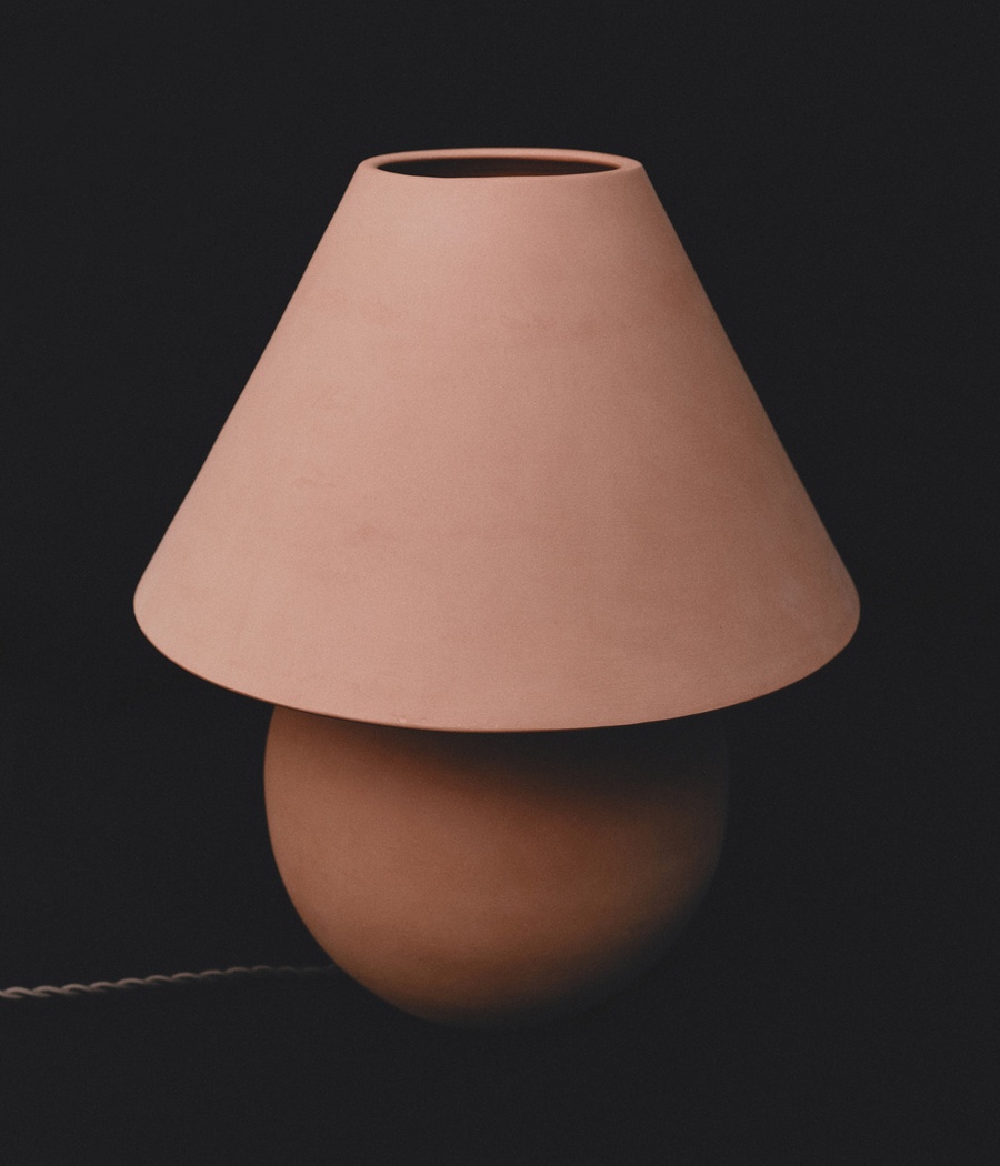 Terracotta Table Lamp, Natural