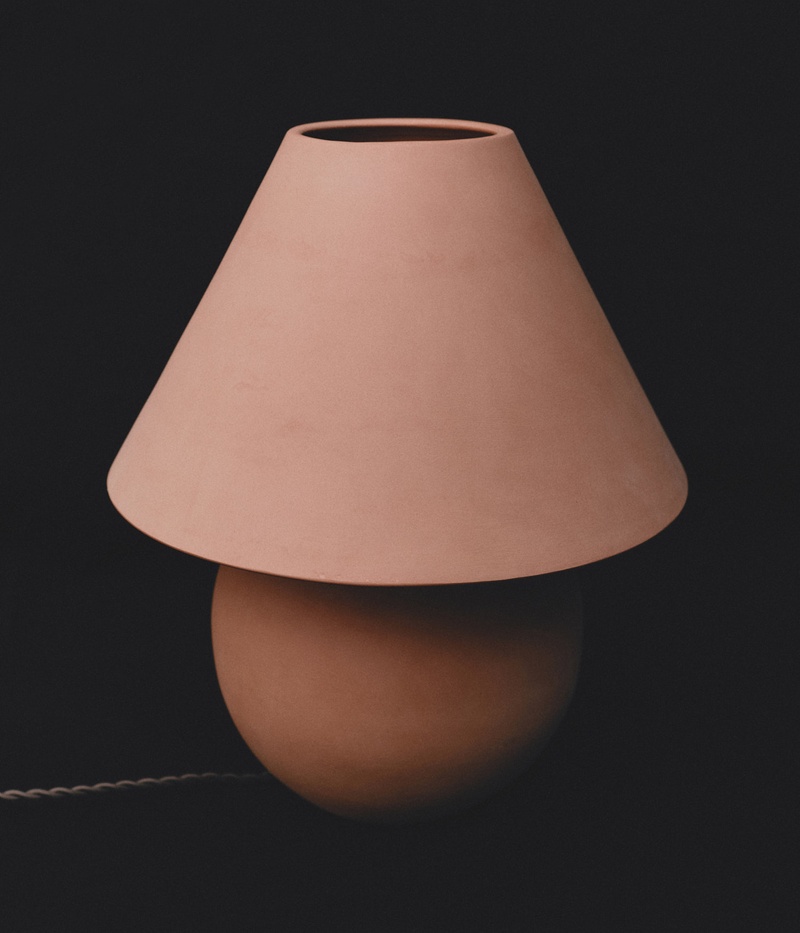 Terracotta Table Lamp, Natural