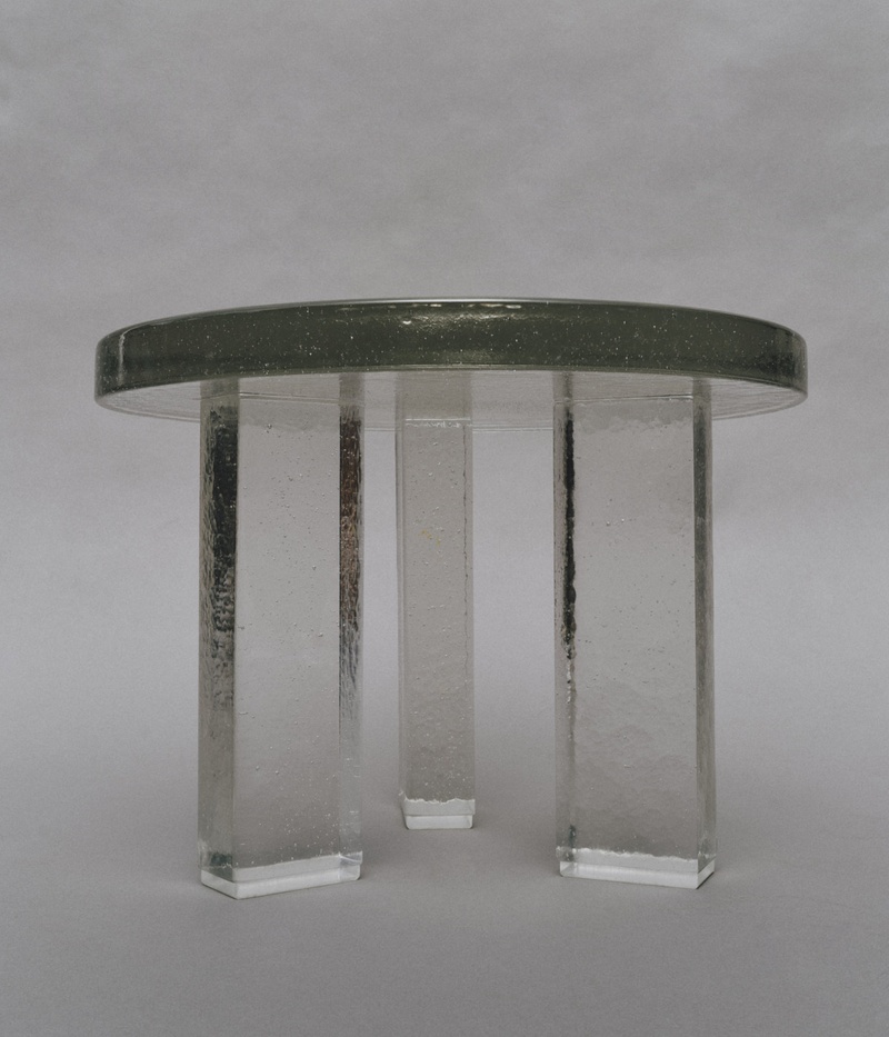 Small Seeded Glass Side Table