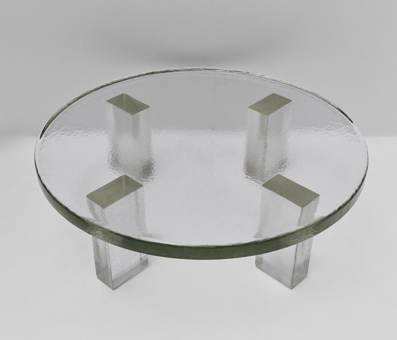 Small Seeded Glass Coffee Table
