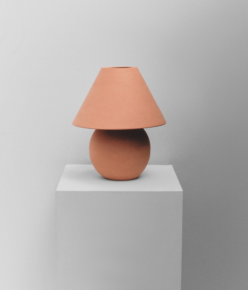 Terracotta Table Lamp, Natural